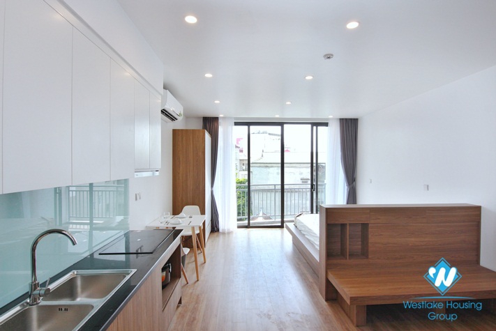 Bright studio for rent in Trinh Cong Son st, Tay Ho district, Ha Noi